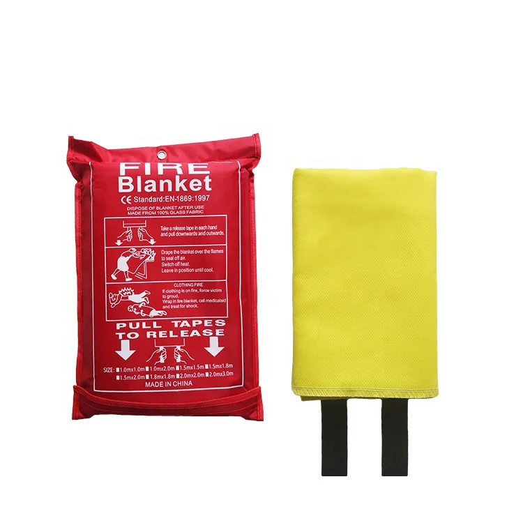 39.7 x 39.7 Inch Fireproof Fiberglass Blanket Home Fire Safety with Heat-Resistant Features