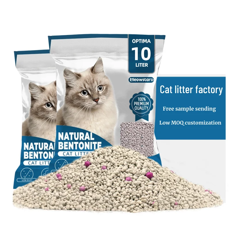 bentonite-cat-litter-price raw material bentonite cat litter for pet shop