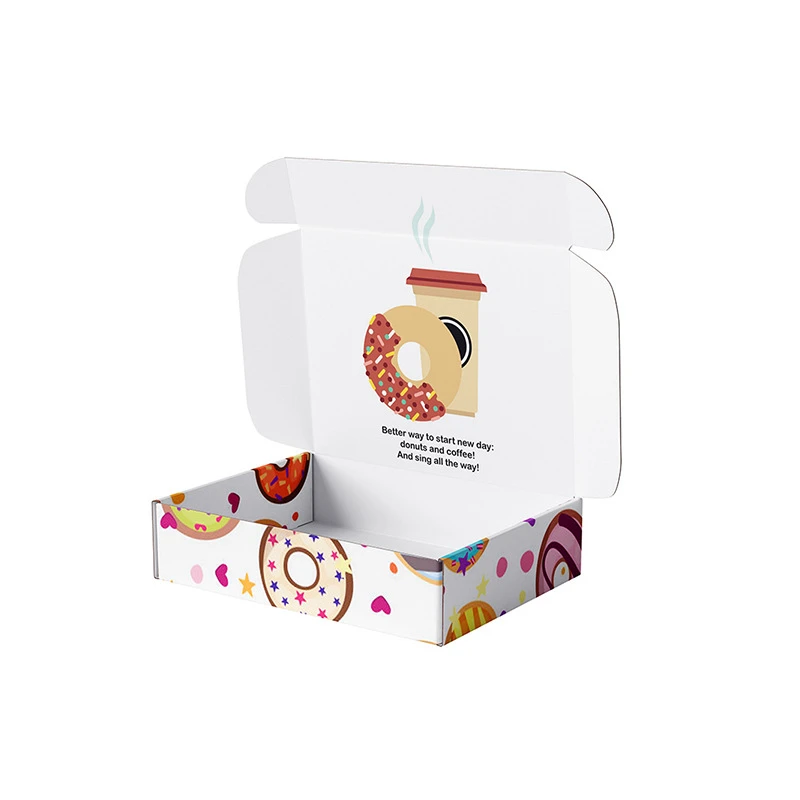 Custom Printed Folding Eco Friendly Corrugated Board Pizza Dessert Baked Foods Packaging Paper Boxes