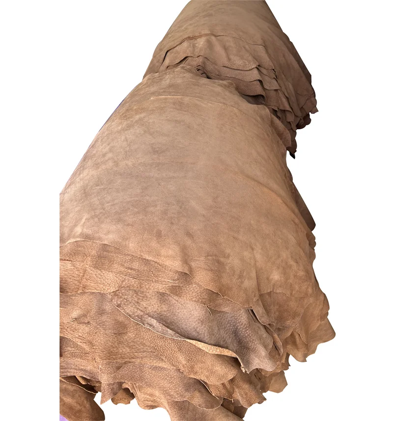 Brown color aniline pig leather for work gloves