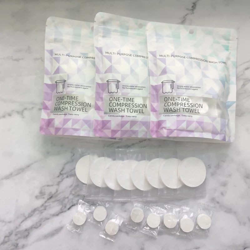 Fast Shipping Absorbent Cotton Compressed Towels Tablets Medical Grade Travel Towels  Tissue Face Towels For Gym