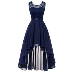 2022 Sleeveless Lace Chiffon Ball Gown Bridesmaid Dresses Wedding Party Robes Long Style Brides Maid Dress Vestidos