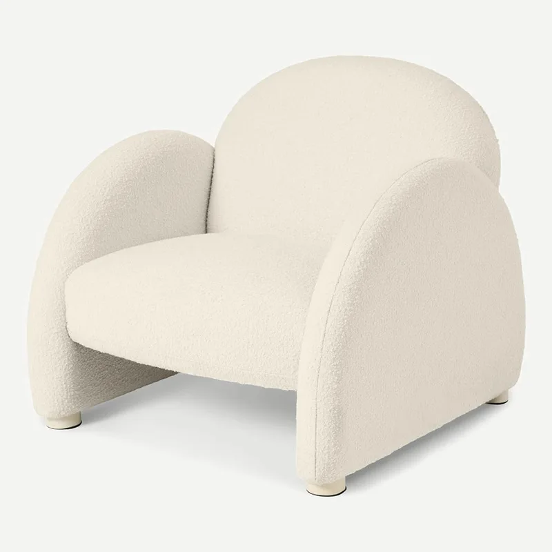 Modern Design Leisure Sofa Swivel Chair European Shaped Solid Wood Sofa Furniture Living Room Hotel Bedroom