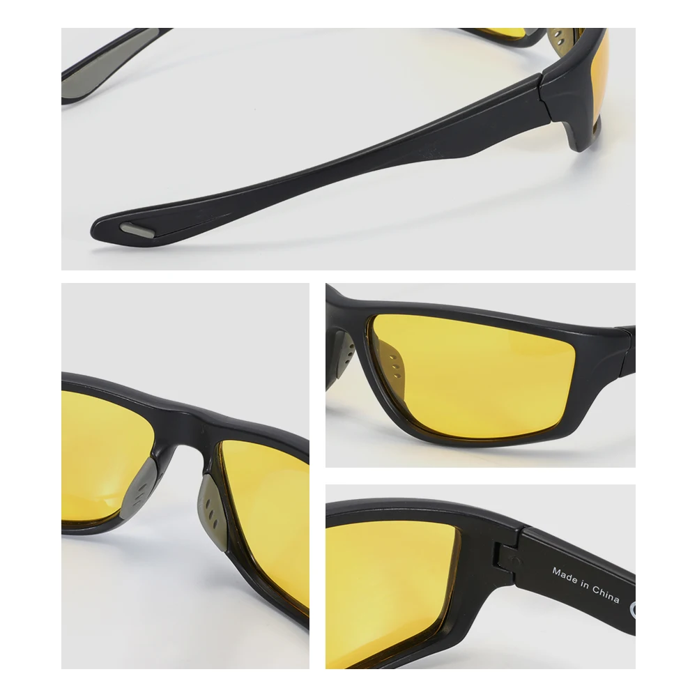 630004  Custom Men Polarized Night Lens PC Frames Cycling Sun Glasses Sunglasses Sports