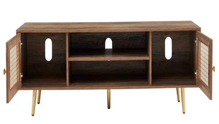 best quality Keniel 59' Media Console TV just sits on top Manufactured Wood Rustic Oak furniture wholesale price