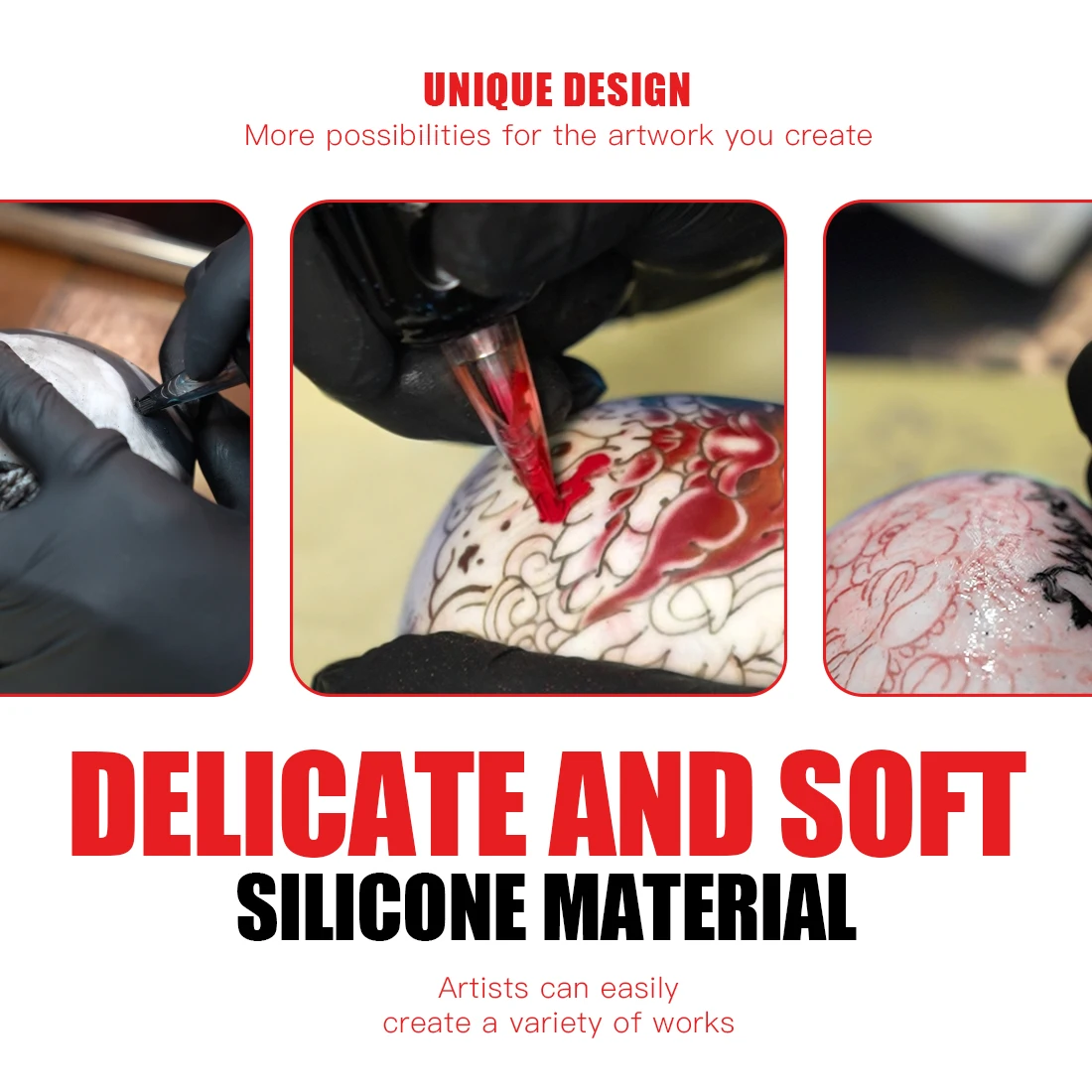 Dragonhawk Tattoo Gift Decorate Special Mast Tattoo Supplies Blank Silicone Pumpkin Fake-Skin Practice Skin