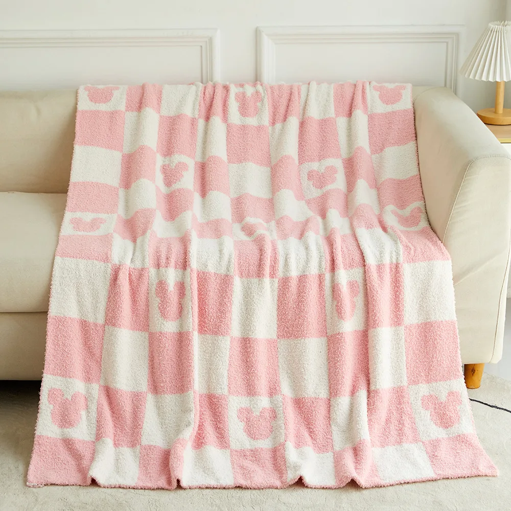 HOSHOM High Quality Baby Throw Fleece Custom Bed Flannel Knitted Soft Luxury Plush Sofa Throw Print Warm Blanket