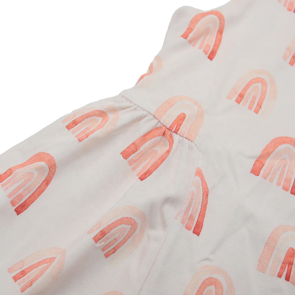 Lovely Summer Sleeveless Mini-length Baby Girl Dress Solid Color Casual Party Clothing with Ruffle Design