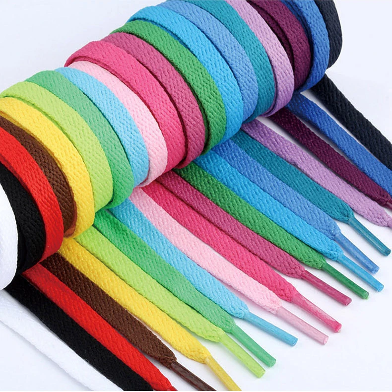 Factory Wholesale Single-layer Black and White 8mm Shoelaces Custom Sports Casual Shoes High-top Flat