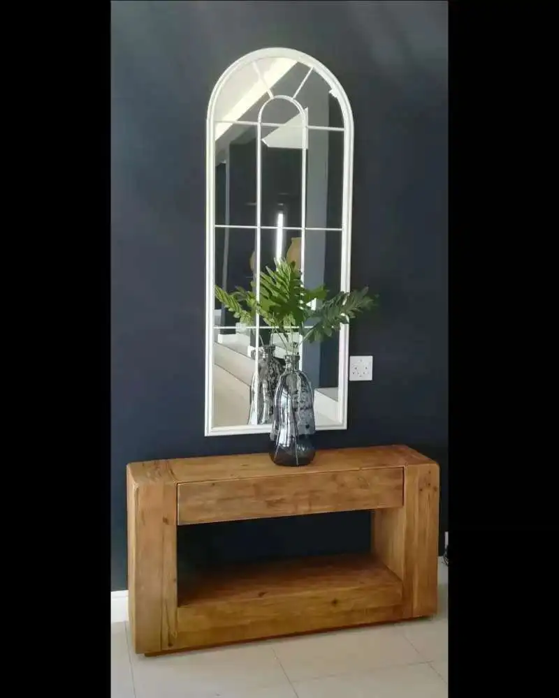 Industrial & vintage  handmade recycled wood Console Table with drawers