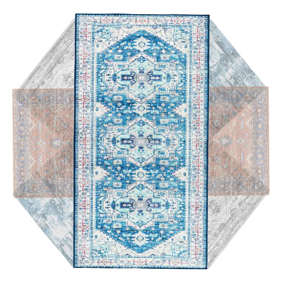 Washable Runner Rug 2x6 ft Hallway Kitchen Runner Rugs with Rubber Backing Entryway Runner Indoor Carpet