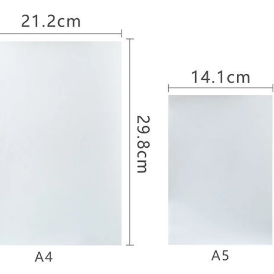 100 pcs Pack Customizable Reusable Double Sided A5 Blank Sticker Book Thick Double Sided Release Paper Sheets for Stickers