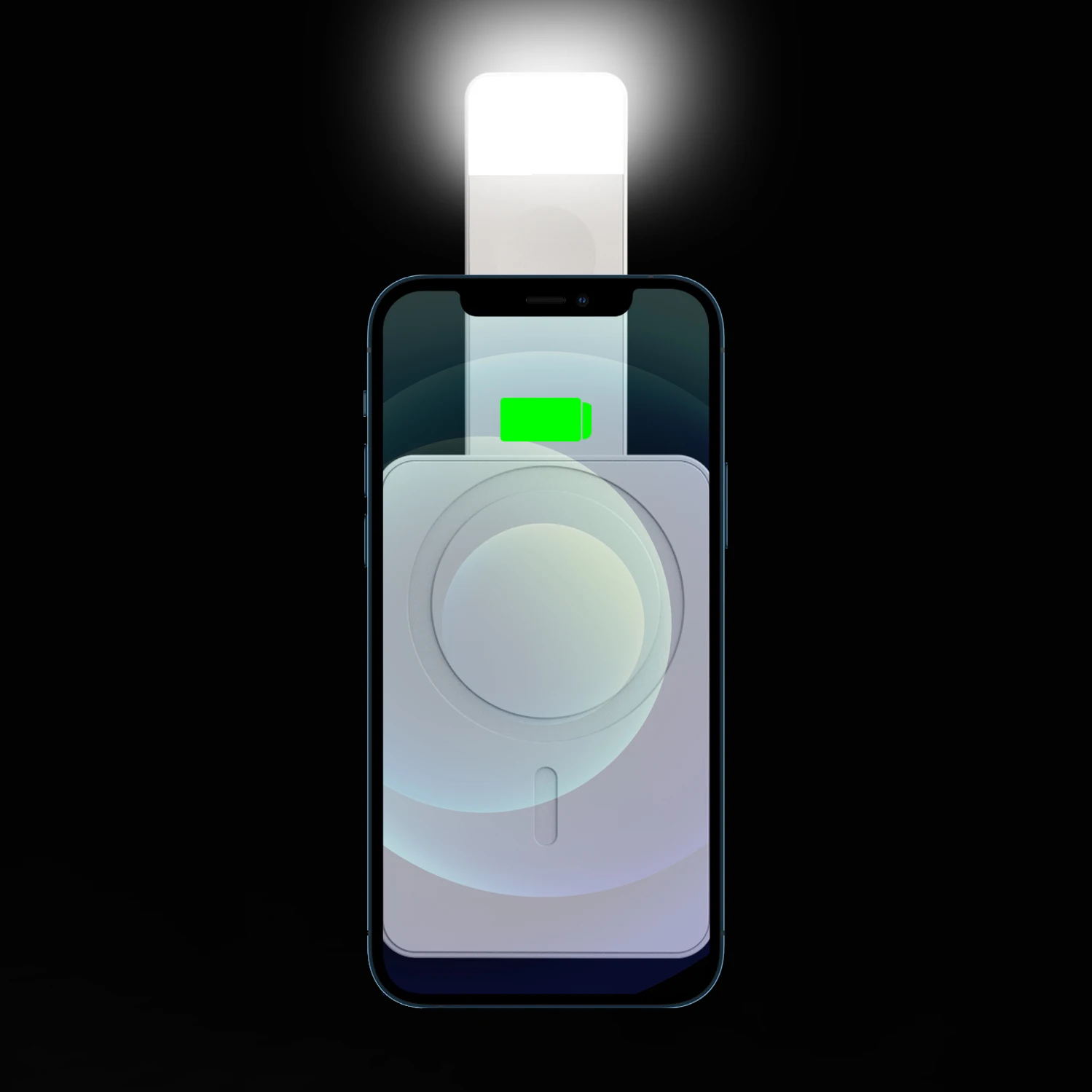 2021 latest innovation product 15W 4 in 1 magnetic wireless charger power bank with phone holder LED fill light
