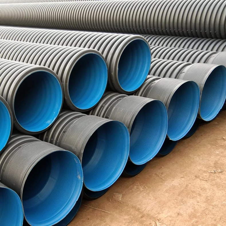High Quality Drainage Culvert Sewage Drain Pipe Large Diameter Water Double Wall Perforated HDPE Corrugated Drainage Pipe