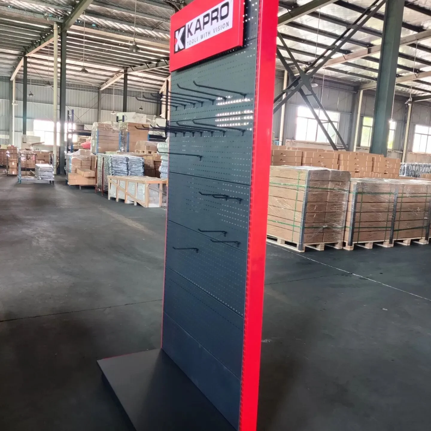 Factory Price Steel Metal Perforated Back Panel Pegboard  Tool Display Stand Rack Shelves