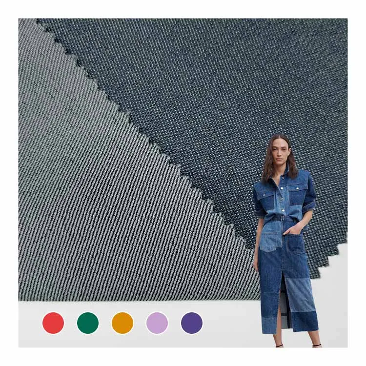 New Fashion Twill Polyester Jeans Fabric CVC Indigo Denim Material, Good Prices Woven Cotton Denim Fabric For Sale/