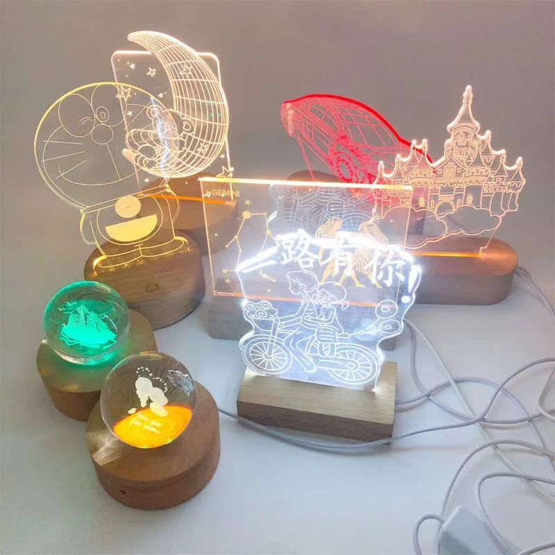 wooden base night light3