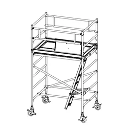 Wholesale price double width portable aluminum scaffolding for construction aluminum aluminum folding scaffold ladder