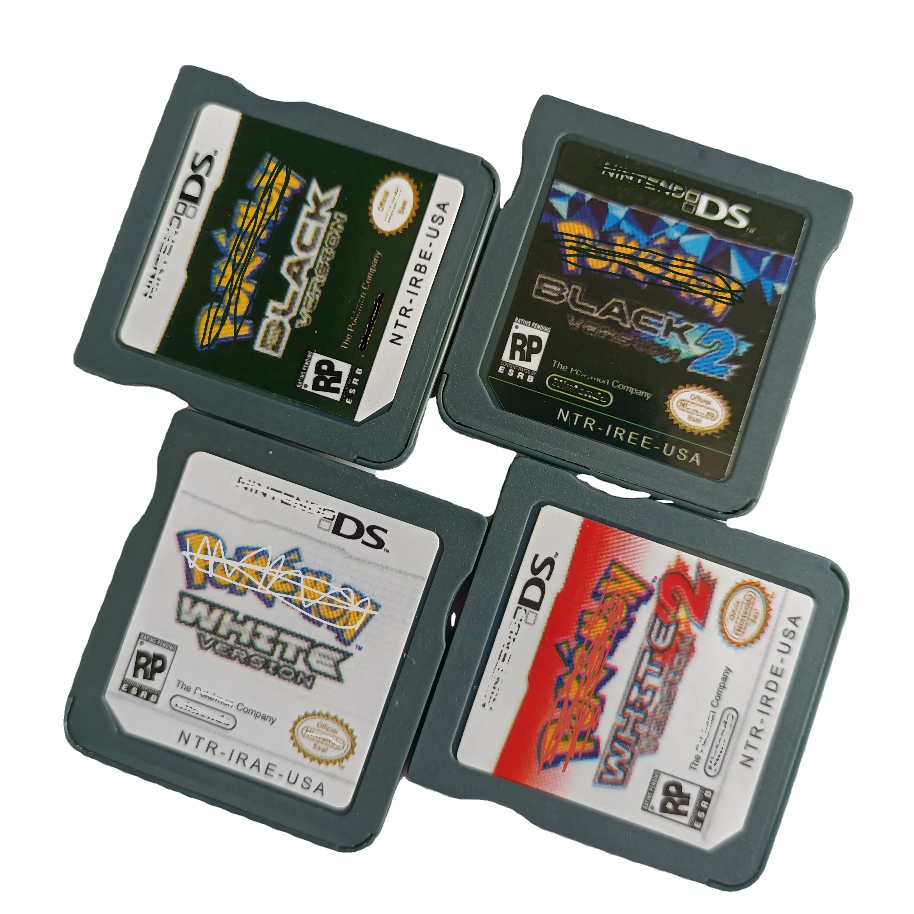 Retro Nostalgia Retro Video Games Black White 1 2 Poke mon Game Card For DS N DS N DSL 3D S 3D SLL