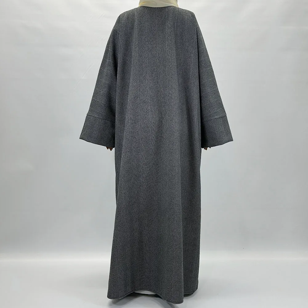 Winter Abaya Coats  Ramadan New Thick Warm Open Kimono Dubai Women Muslim Dress Manufacturer Wholesale Islamic Clothing