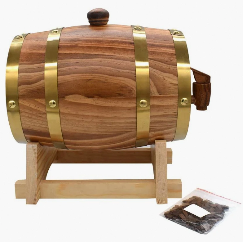 5 litre Oak aging Wine barrel Whisky Barrel dispenser Drink Juice Liquor Barrel Beer Bucket Wine Dispenser