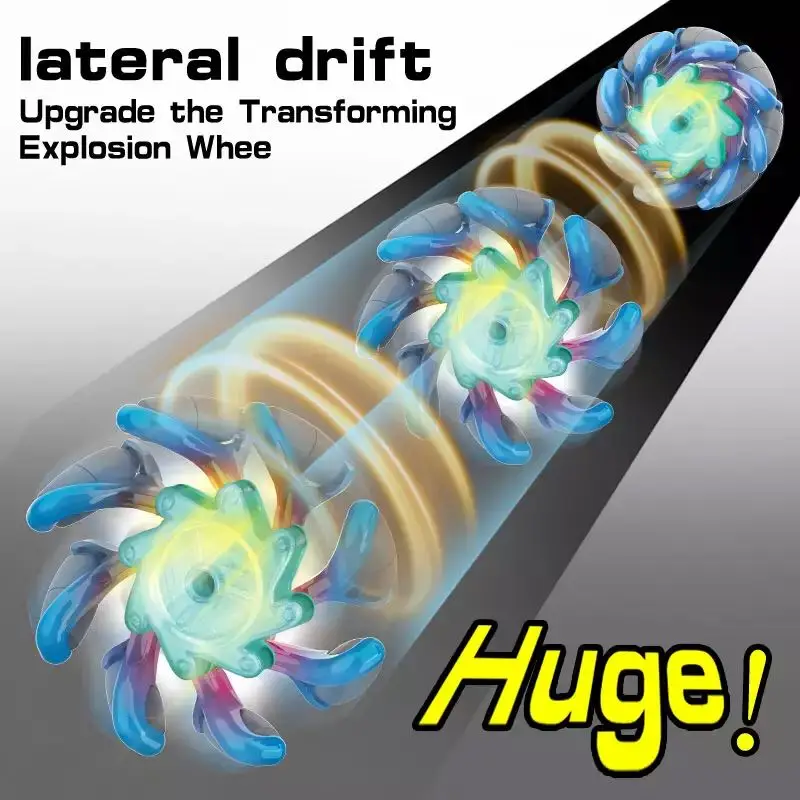 Kid cars 2.4GH electric remote two controller led remote control deformed toy car stunt climbing car