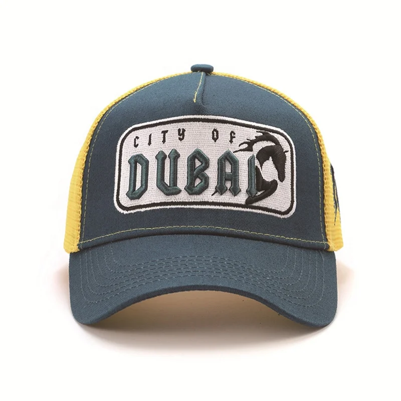 Custom Dubai hat cotton custom trucker hat with embroidery logo