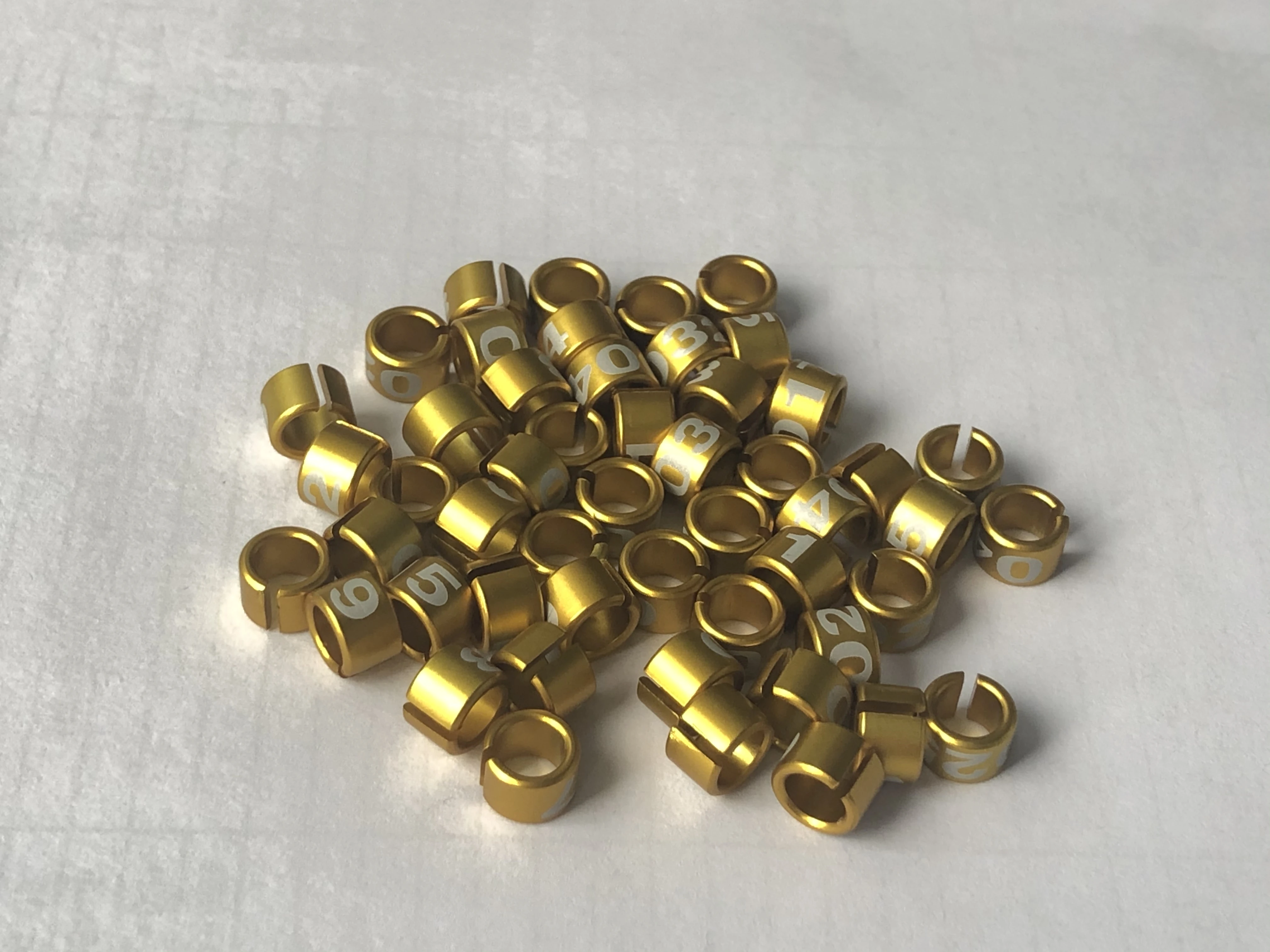 
2020 GSF ABR-O clip metal ring anillos para palomas personalizados bird ring aluminum piping for pigeon foot rings 
