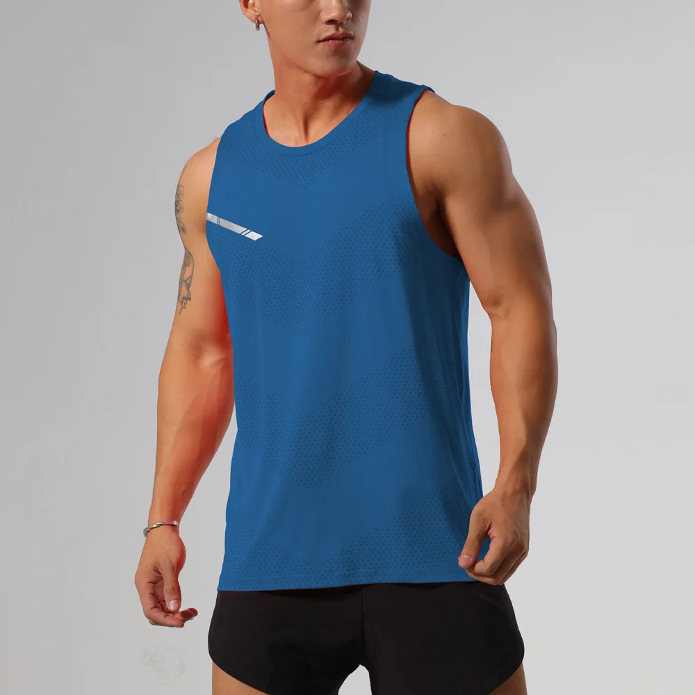 Solid Summer Unisex Vest Mens Mesh Tank Top Fitness Running Training Leisure Polyester Breathable Gym Men Sports Vest For Women