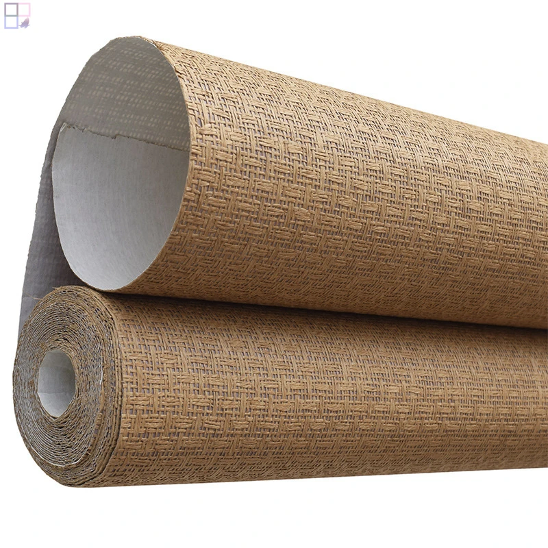 High end natural grass material non-woven grasscloth wallpaper for hotel