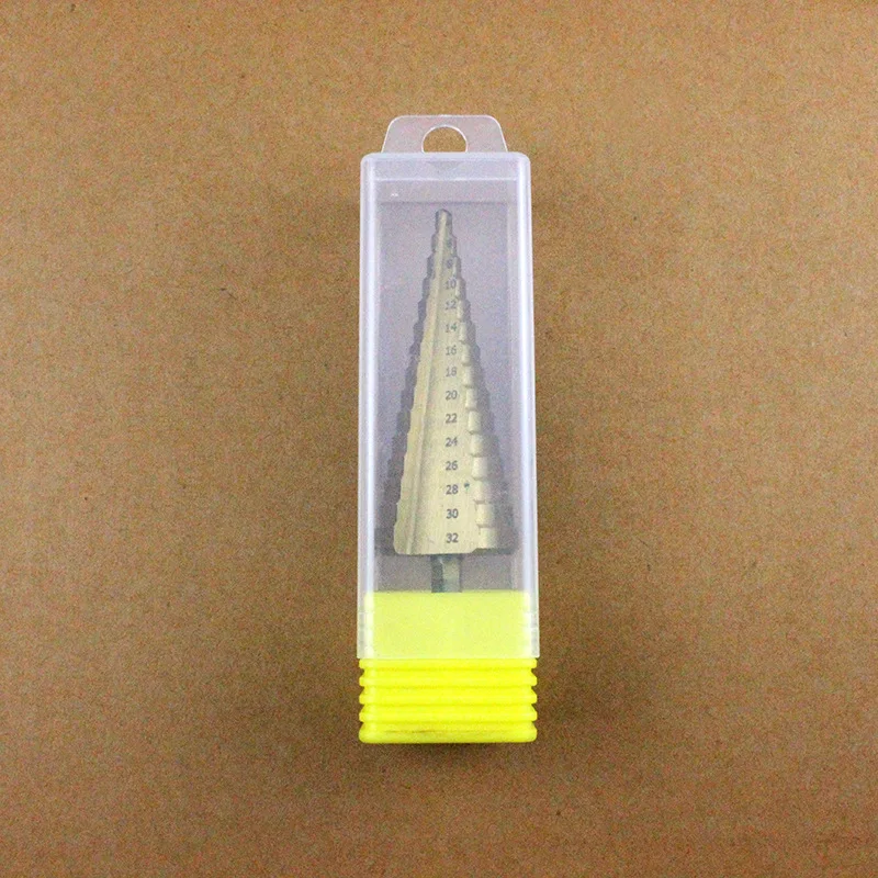 HENGLAI 4-12mm 4-20mm 4-32mm HSS Straight Groove Step Drill Bit Titanium Coated Wood Metal Hole Cutter Core Drilling Tools Set
