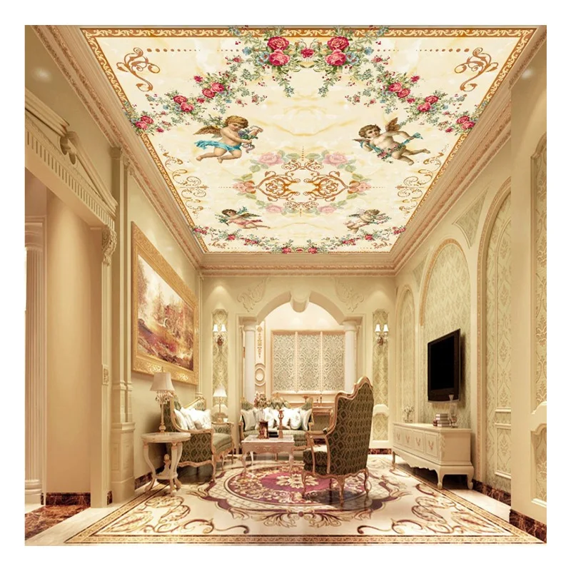 Wallpaper with A Blossom Flowers Print Bird Ceiling Wallpaper Chinese Wallpaper