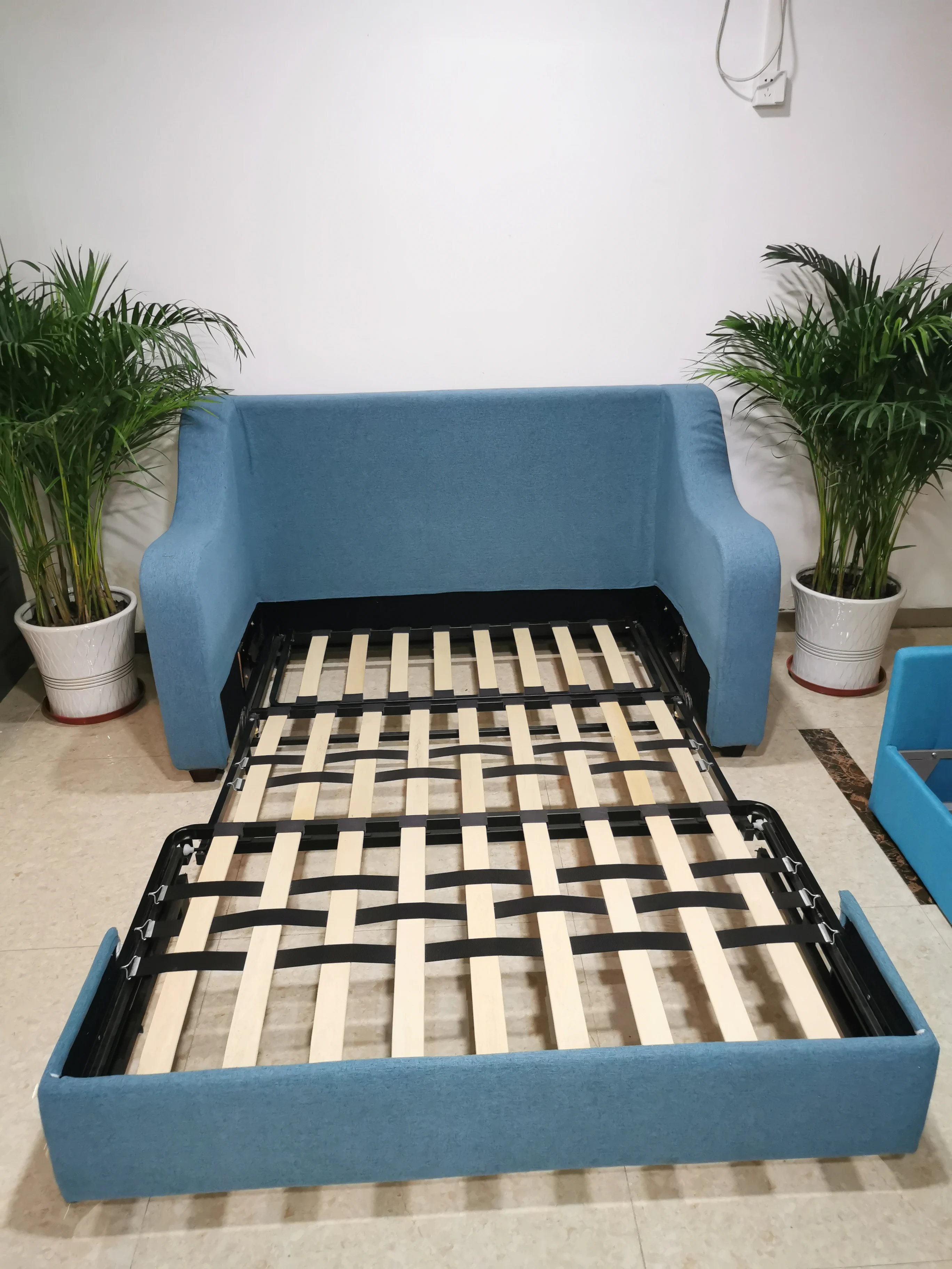 Living room furniture two seats fabric sofa bed