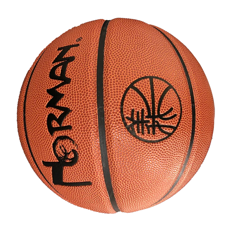 custom orange basketball composite leather mens basketball size 7
