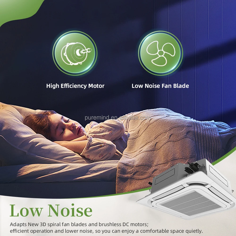 Gree 4 Way Concealed Cassette Type Central Air Conditioning Wifi Fan Coil Unit Ceiling Mounted Air Conditioner VRF