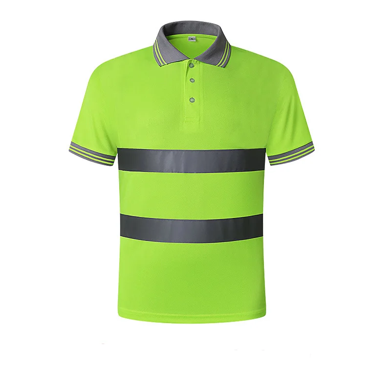 customized high visibility  polo shirt  staff uniform reflective shirt  safety clothing for worker