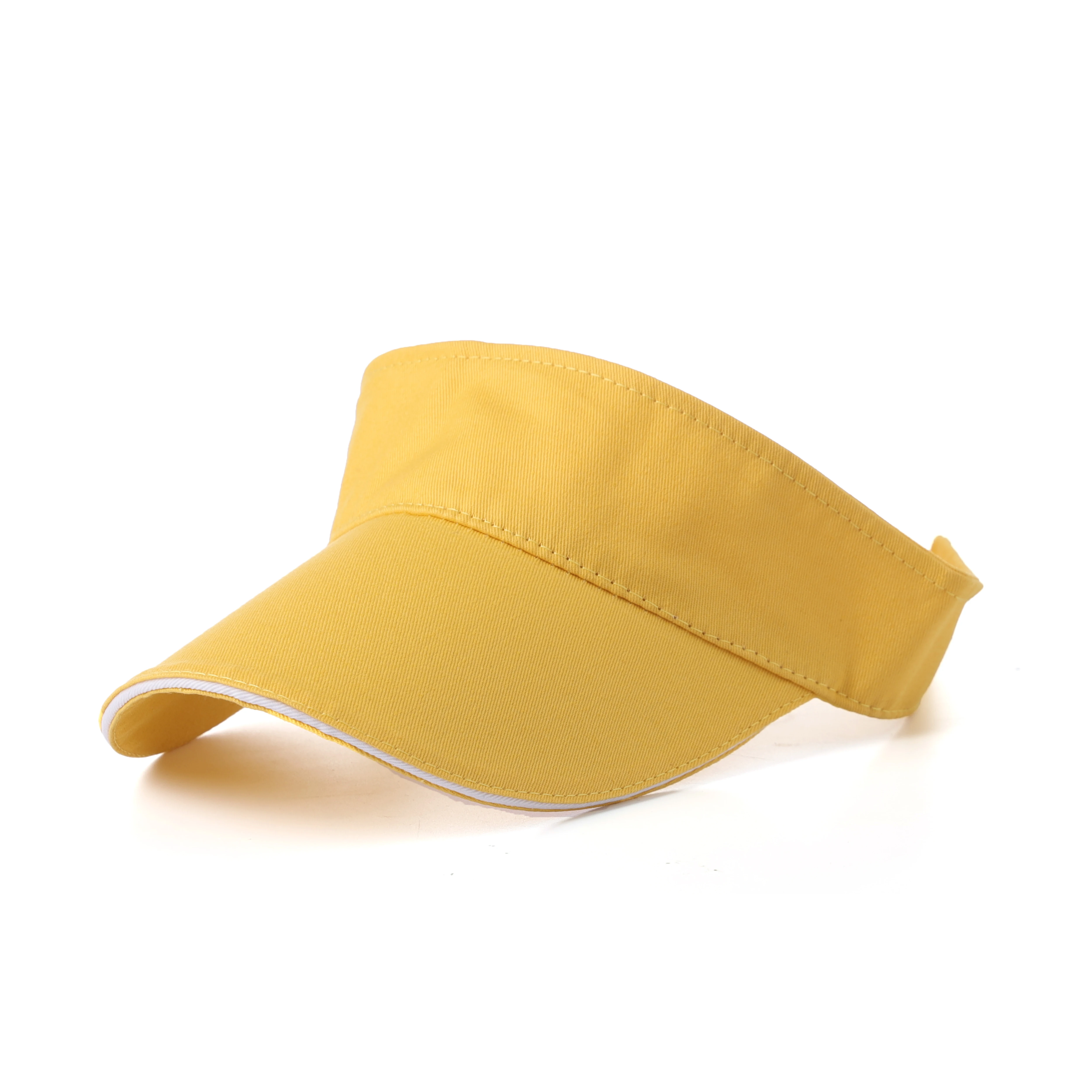 Cheap price High quality  sunshade plain dyed sandwich-like adjustable back closure Visor Cap