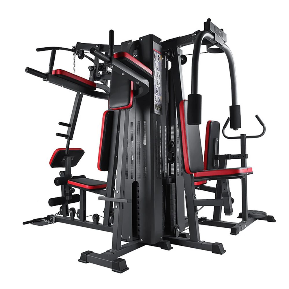 Gym sports equipment fitness integrated trainer multi station trainer home gym station  exercise five stations