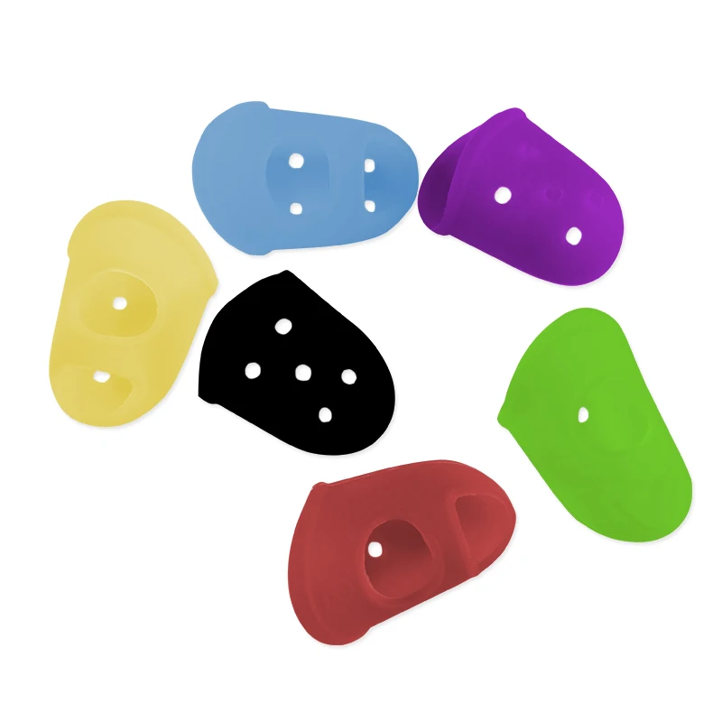 Heat Resistant Silicone Rubber Finger Tips Protector Cover Caps Cots For Playing Guitar