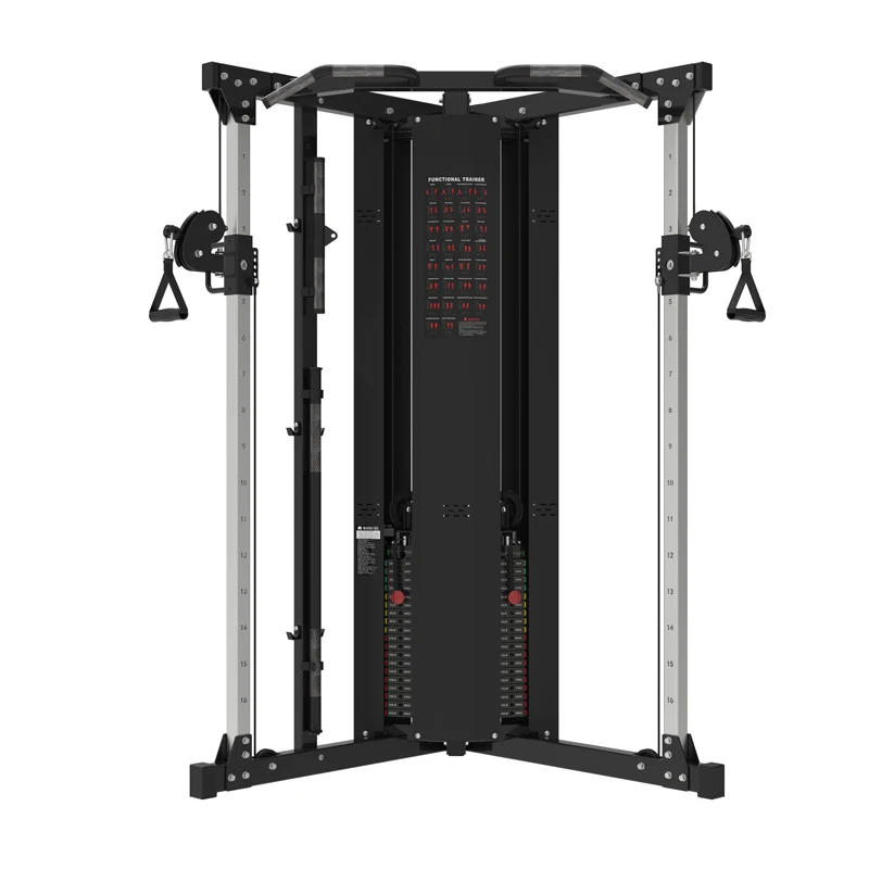 Mount Cable Station Wall Mounted Tower with Adjustable Dual Pulley System for Functional Home Gym