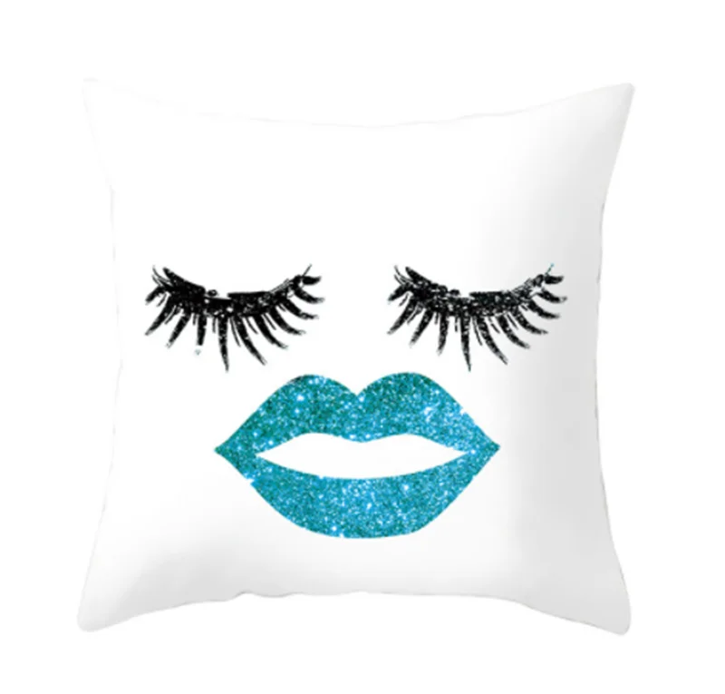 Новинка наволочка для дивана 45x45 высокого качества с розовыми ресничками