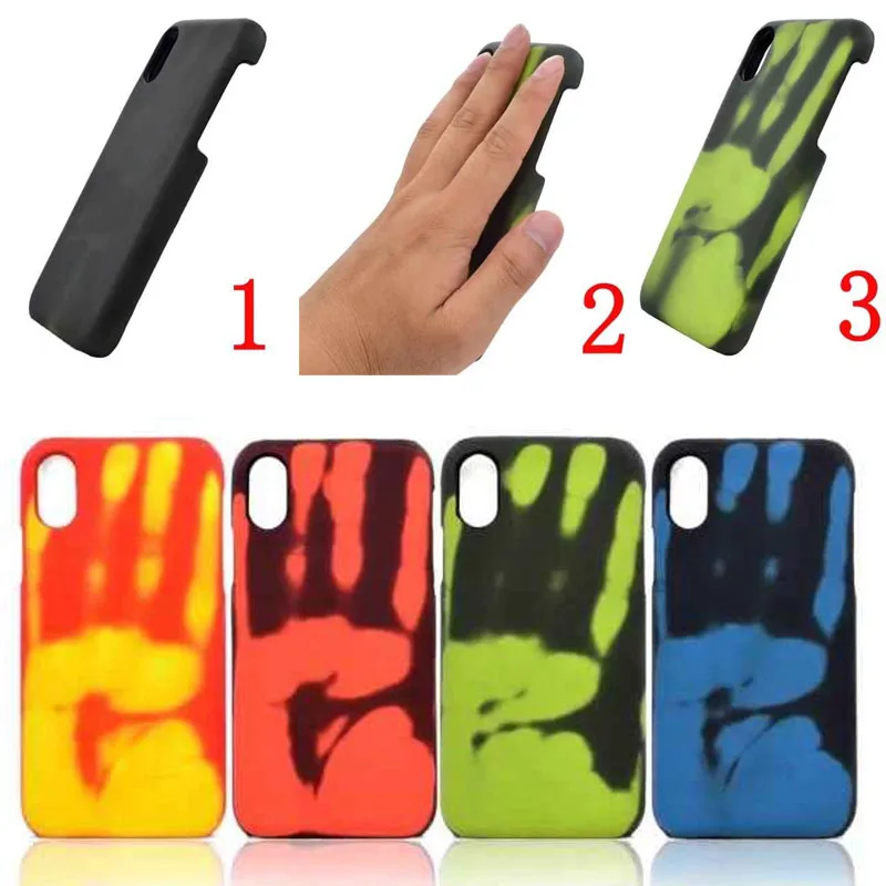 Heat Sensor pc Hard Cover for iphone x xs, for iphone thermal phone case