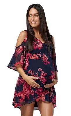 
F10065A Summer fashion princess style short sleeve maternity dress for pregnant women 