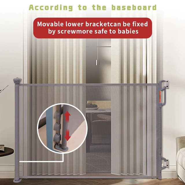 Baby Safety Gate Retractable Baby Gate Customized Retractable Stair Safety Baby Gate