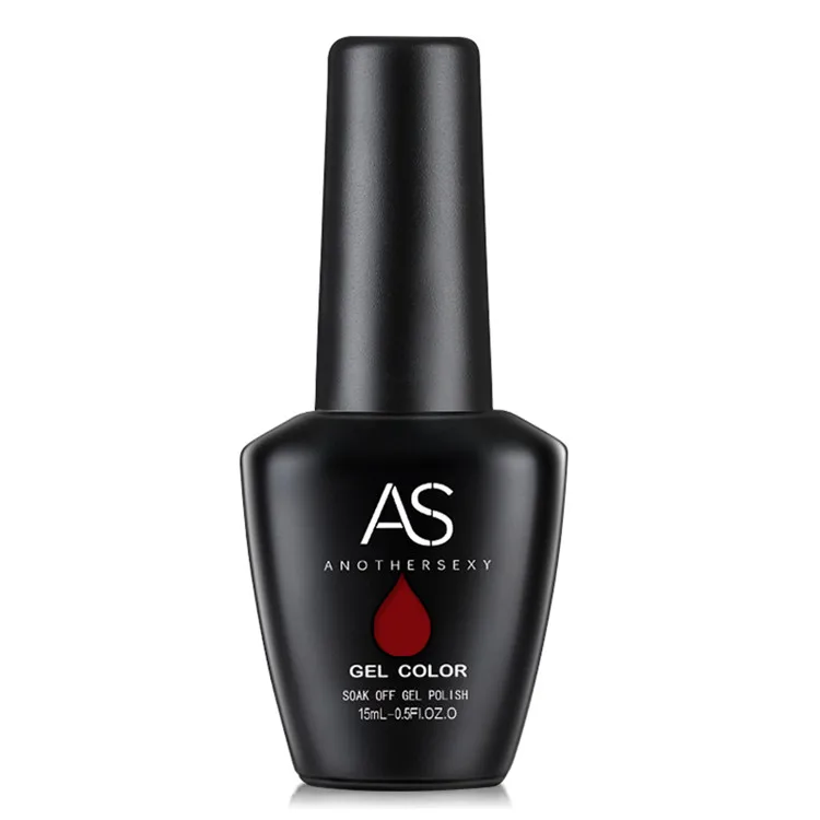 AS Wholesale Private Label Nail Supplies 15ml Red Color Soak Off Uv Nail Gel Polish