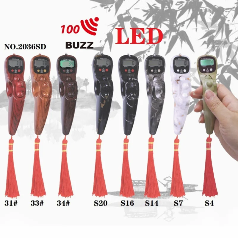 SXH5136 Factory Wholesale Marble Color Electronics Digital Tally Counter with LED Beep Sound Prayer Digital Tasbih Beads Rosary