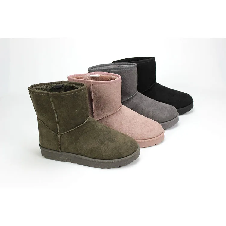 
Wholesale accept custom brand winter women outdoor shoes anti-slippery warm colorful furry snow boots for women 