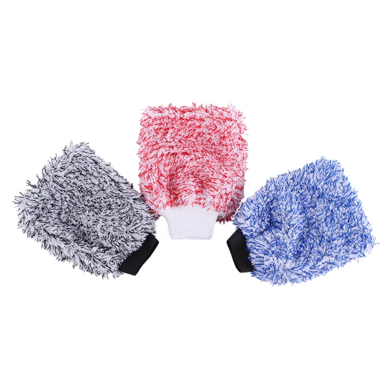 Microfiber Double Sided Super Absorbent Car Mitt Custom Logo Auto Soft Micro Fiber Madness Wash Cloth Cars Detailing Glove