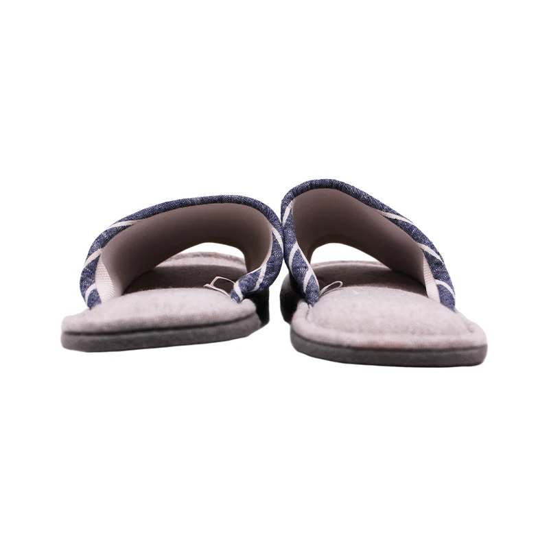 Wholesale Hotel Supplier Indoor Disposable Suede Sole Fabric Lining Upper Slides Comfortable Bathroom Slippers