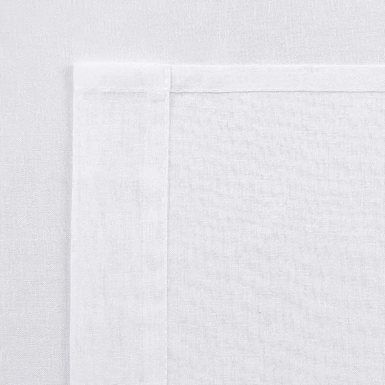 Customized white polyester knitted home silk print sheer curtain fabric